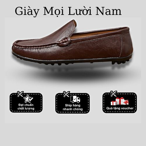 Giày Lười Nam Cao Cấp,Giày Mọi Công Sở  Siêu Mềm Siêu Êm Dáng Trẻ