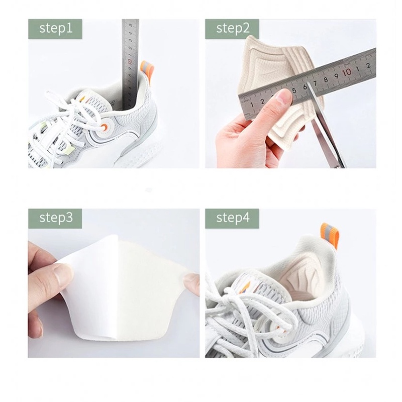 1 Cặp Miếng Lót Giày Cao Gót Mềm Mại Tự Dính Chống Mài Mòn Có Thể Điều Chỉnh Tiện Dụng Cho Nam Và Nữ