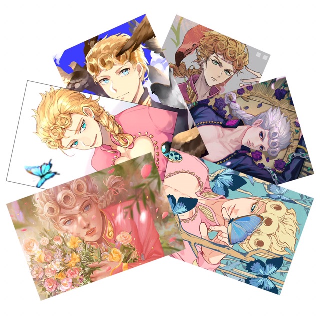 Sét 6 poster anime jojo no kimyou na bouken khổ 20 x30cm