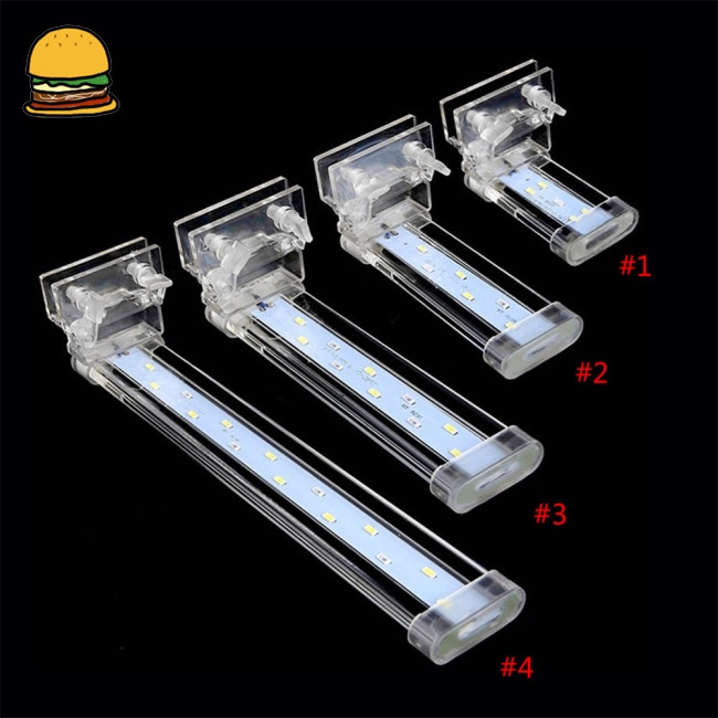 LED Lamp Fish Tank Crystal LED Aquarium Clip Light Plant Grow Aquarium Fish Tank Lamp Lighting