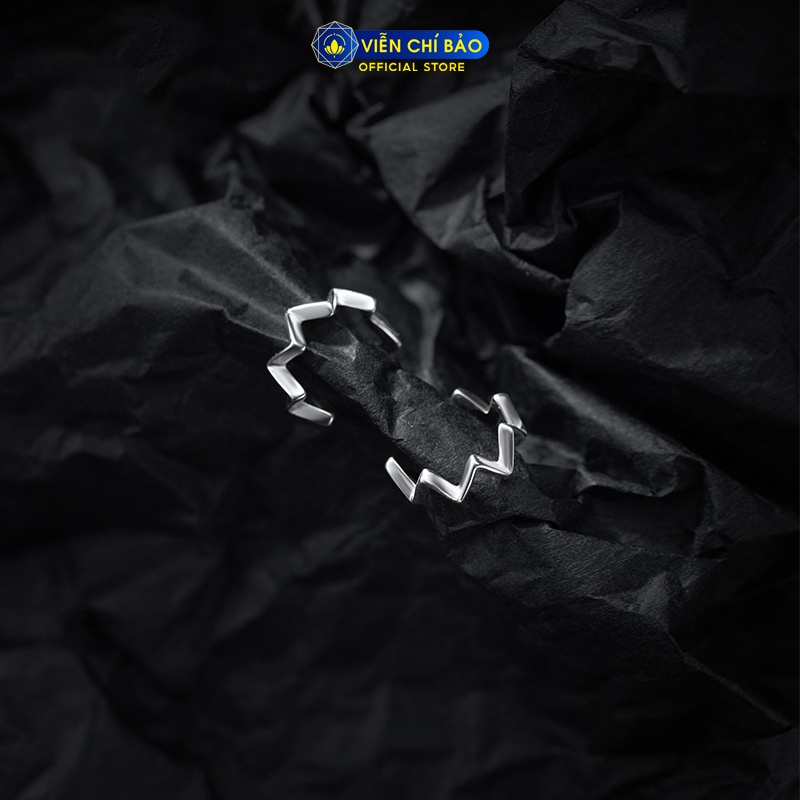 Bông tai bạc nữ kẹp vành Zig Zag chất liệu bạc S925 thời trang phụ kiện trang sức nữ Viễn Chí Bảo B400257