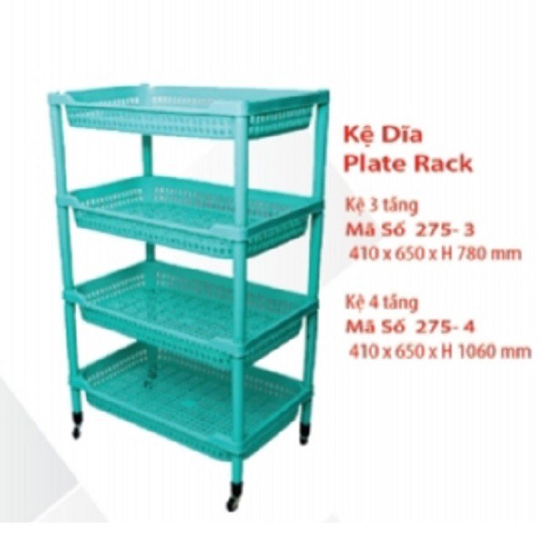 Kệ Đựng Dĩa 4 Tầng 410*650*H1060mm Hiệp Thành Việt Nam