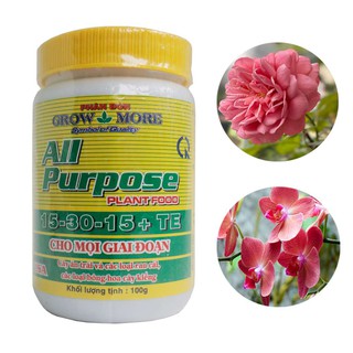 Growmore npk all purpose 15-30-15+te 100gr - phân bón lá grow more tốt cho mọi giai đoạn sinh trưởng