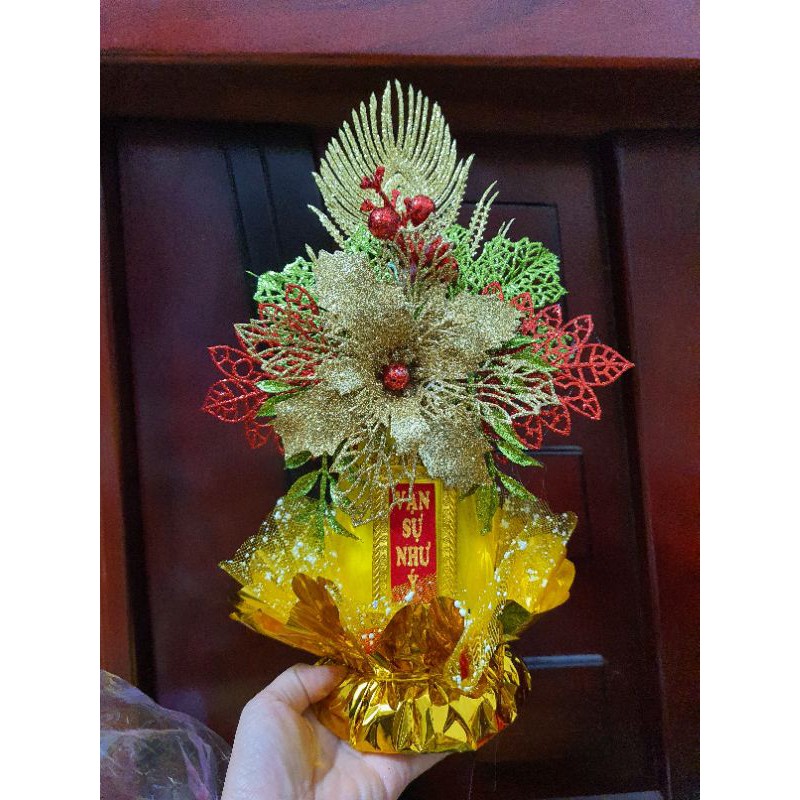 Hoa trạng nguyên kép to hoa nhũ làm oản, hoa làm oản