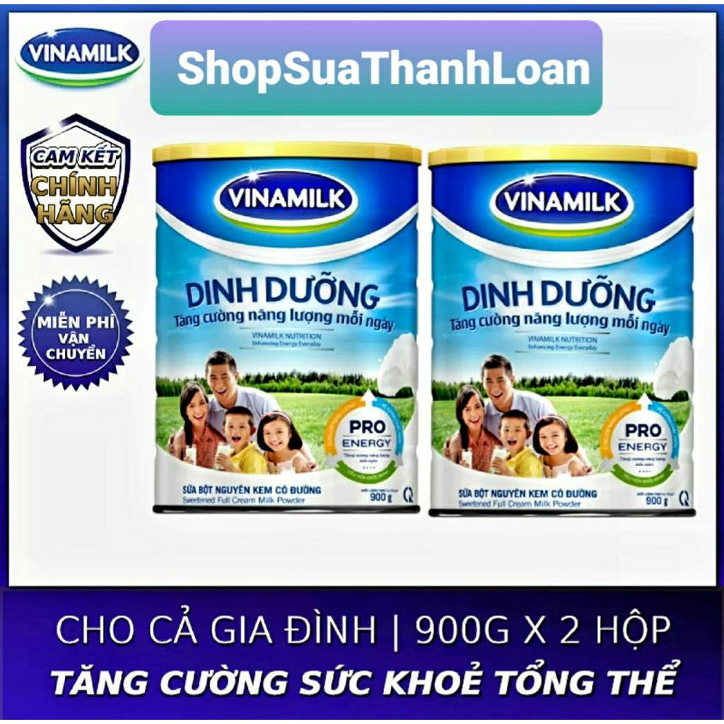 [HSD T1-2024] Combo 2 Lon Sữa Bột Nguyên Kem Có Đường Vinamilk Dinh Dưỡng - Hộp Thiếc 900G