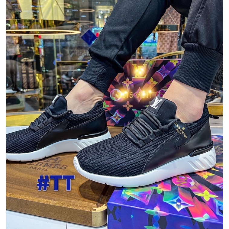 💥HÀNG 1:1💥Giày L.V Sport vải gai lỗ phối da nhập khẩu_Giày thể thao Snea.ker L.V đế cao đúc vận động mạnh-Hàng xuất khẩu