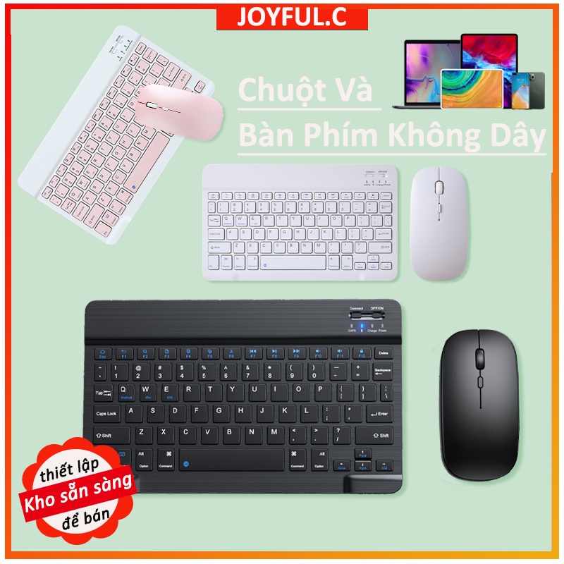 Bàn Phím Bluetooth Không dây mini 10 inch/ chuột Dây Cho Laptop Máy Tính Bảng Điện Thoại Siêu Mỏng Chống Ồn