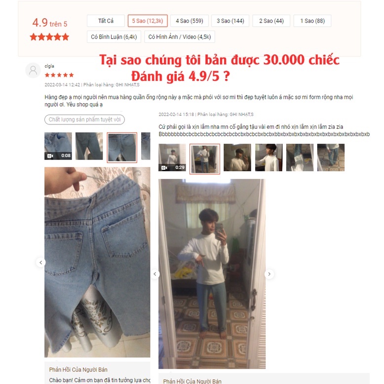Quần jean nam ANYOUNG quần ống rộng nam không nhăn không bai xù không phai màu quần baggy nam Hottrend 2023 QD04