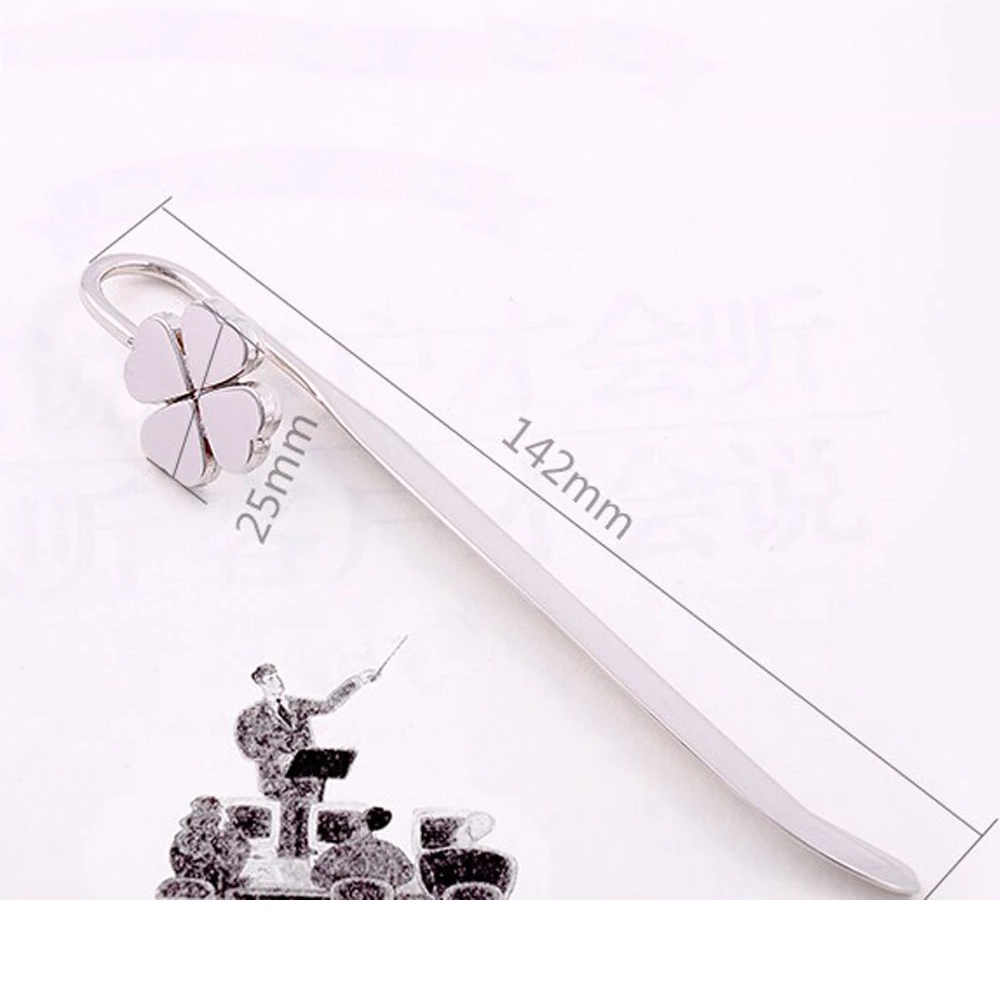 Aaron1 Dụng Cụ Đánh Dấu Trang Sách Bằng Kim Loại Hình Cỏ Ba Lá Giá Đỡ