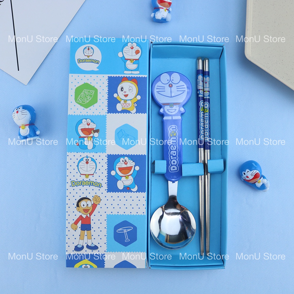 Muỗng đũa hoạt hình Doraemon, Hello Kitty dễ thương cute