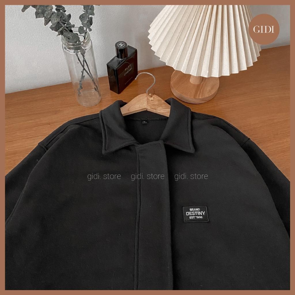 Áo Khoác thu đông TINY Nam Nữ Unisex Jacket Form Rộng vải nỉ lót bông - DESTINY 1990 Phong Cách Ulzzang