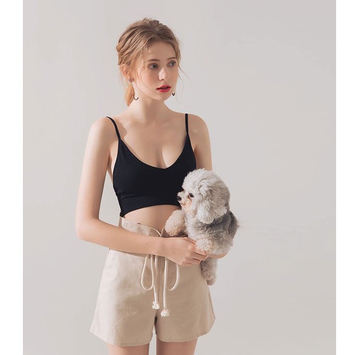 [Mã WABRM50 giảm 15% đơn 99k] Áo bra thun gân cổ V gợi cảm nữ Air Space 1925003 | BigBuy360 - bigbuy360.vn