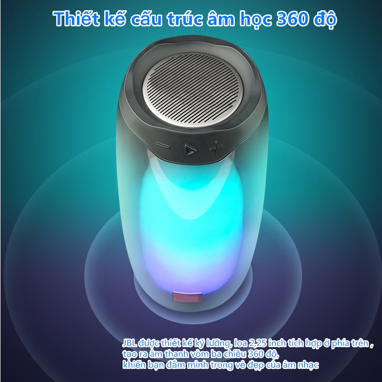 Loa Bluetooth Pulse 4 Loa Siêu Trầm 4 Đèn Led FREESHIP Led Theo Điệu Nhạc, Chất Âm Tuyệt Hảo, Thiết Kế Đẹp Mắt