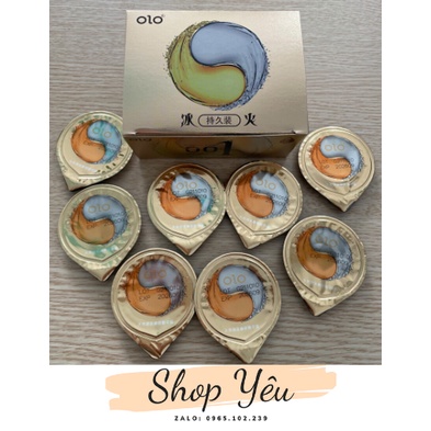 Bao cao su OlO Gamma yellow, Hộp 10 bcs, bcs gai, bao 001 siêu mỏng,nhiều gel bôi trơn kéo dài thời gian qhe