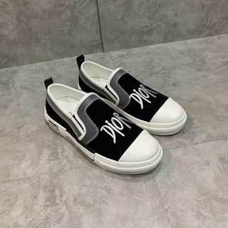 Giầy slipon nam Dior chữ thêu siêu hot-Giầy lười nam Dior