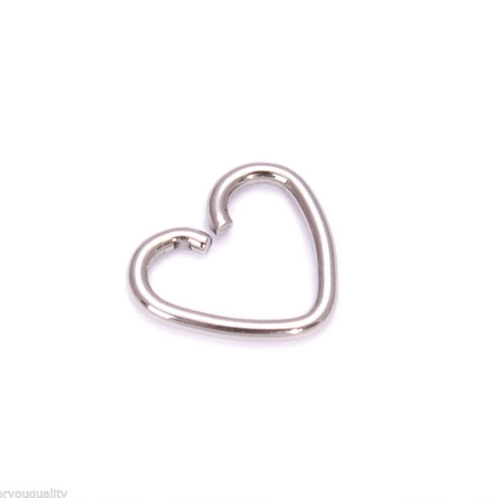 MXGOODS Love Colorful Surgical Steel Ear Piercing Heart Ring Earring
