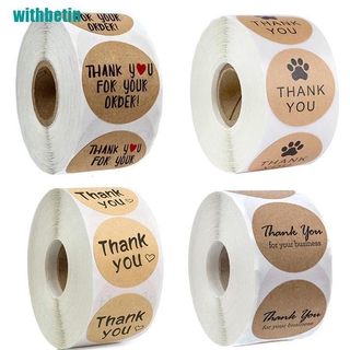 Set 500 Miếng Dán In Chữ Thank you for your order Dùng Trang Trí Gói Quà