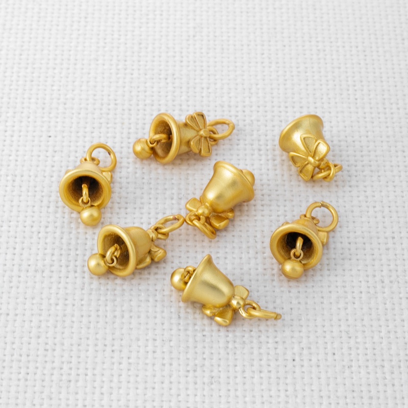 Mặt Dây Chuyền Đồng Hồ Mạ Vàng 18k Dạng Tua Rua Trang Trí Giáng Sinh