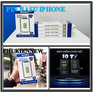Pin iPhone 5/5s/6/6s/6+/6s+/7/7+/8/8+/X BASU Chính Hãng tiêu chuẩn xuất khẩu EU - Bảo hành 12 tháng