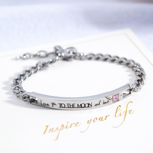 Bộ 2 Lắc Tay Cặp Đôi Titan Ko Đen TT 2488