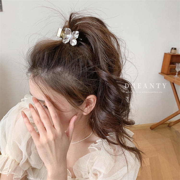 Kẹp Tóc Hình Hoa Đính Ngọc Trai Đơn Giản Thời Trang Cho Nữ