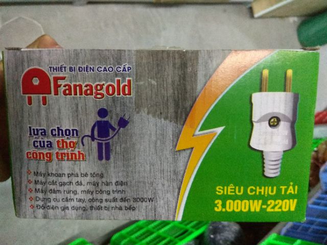 Hộp 50 phích cắm siêu chịu tải Fanagold 3000w