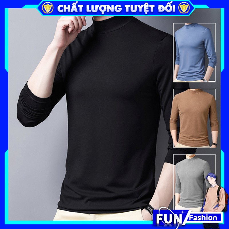 Áo thun nam FUN FREESHIP Áo khoác nam dài tay mùa thu đông đẹp mã TT76 kiểu nỉ giữ ấm dáng thể thao giữ nhiệt