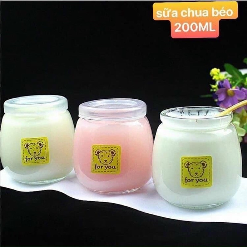 COMBO 12 HŨ THUỶ TINH LÀM SỮA CHUA 200ml