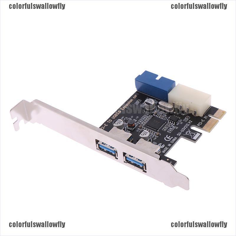 Colorfulswallowfly PCI express USB 3.0 2 ports front panel with control card adapter 4 Pin & 20 pin CSF