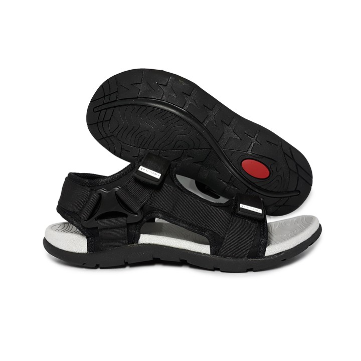 Giày sandal unisex Teramo hay sandan TRM29 đen kiểu giày sandal nam quai ngang nam và sandal nữ quai ngang