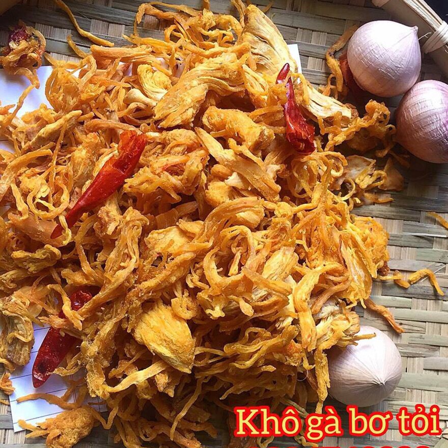 500g Khô Gà Bơ Tỏi Ngon Hảo Hạng Ăn Vặt Nhà Dâu Tây Hà Thành | BigBuy360 - bigbuy360.vn
