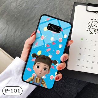 Ốp lưng kính 3D Samsung S8- hình cute