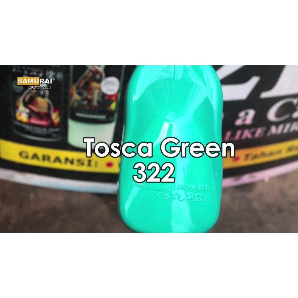 322 _ Chai sơn xịt sơn xe máy Samurai 322 màu xanh tosca _ Tosca Green _ Tốt, ship nhanh, giá rẻ