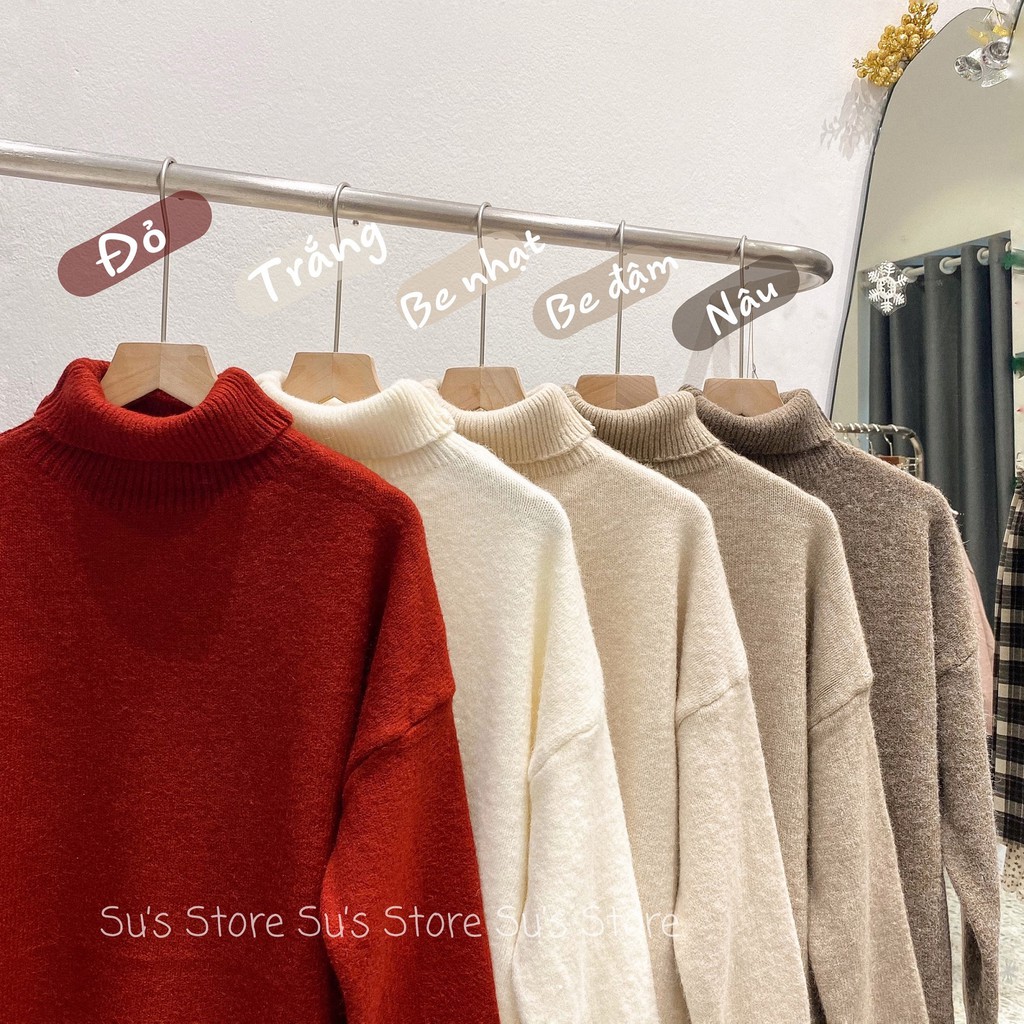 Áo len mịn cổ lọ lông thỏ trơn A1579 SUSTORE | BigBuy360 - bigbuy360.vn