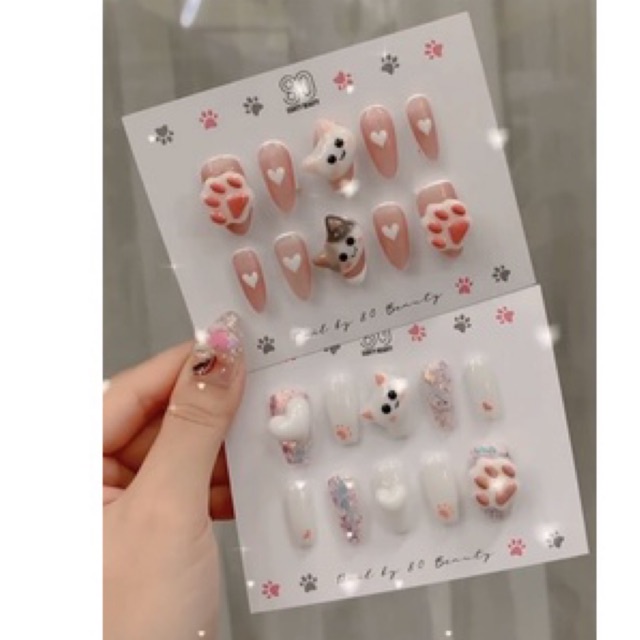 Khuôn nails mèo xinh xắn