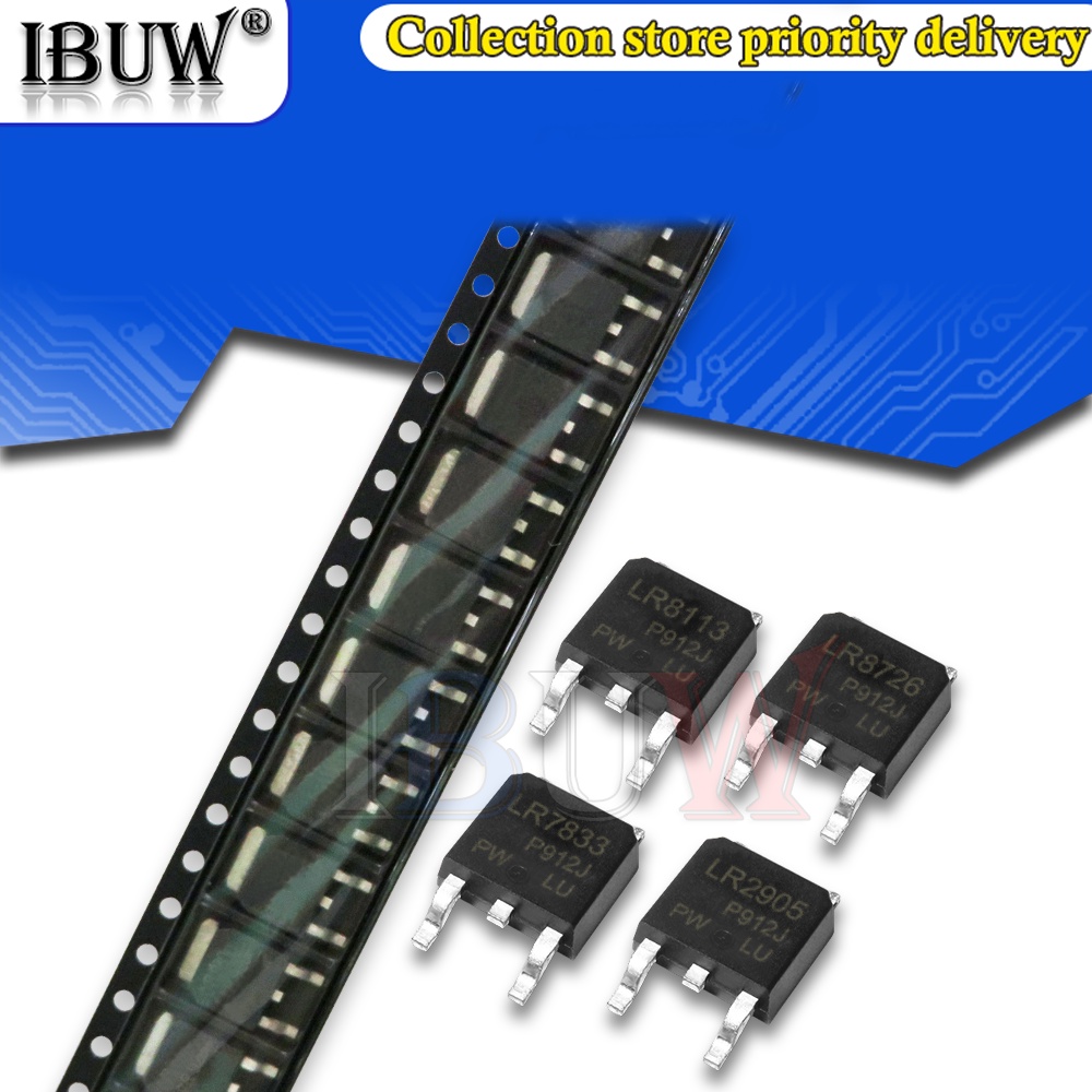 Bộ 10 Ống Pha Lê IRLR2905 TO-252 LR2905 IRLR024N LR024N LR8726 IRLR3110 IRLR3110Z IRLR7833 IRLR7843 IRLR8113 IRLR8726 IRLR8726