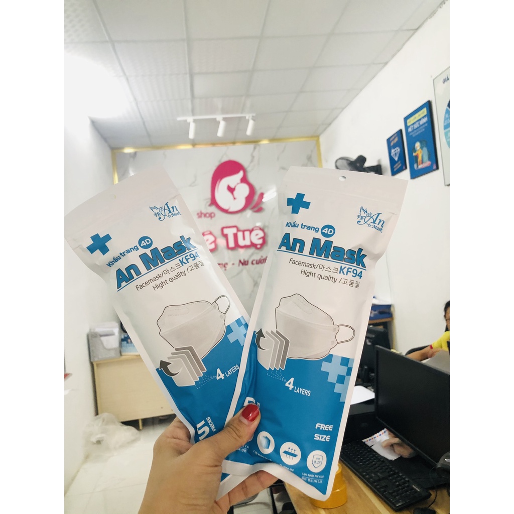 Khẩu trang KF94 4 Lớp - Kháng Khuẩn, Chống Bụi Mịn ( Gói 10c )