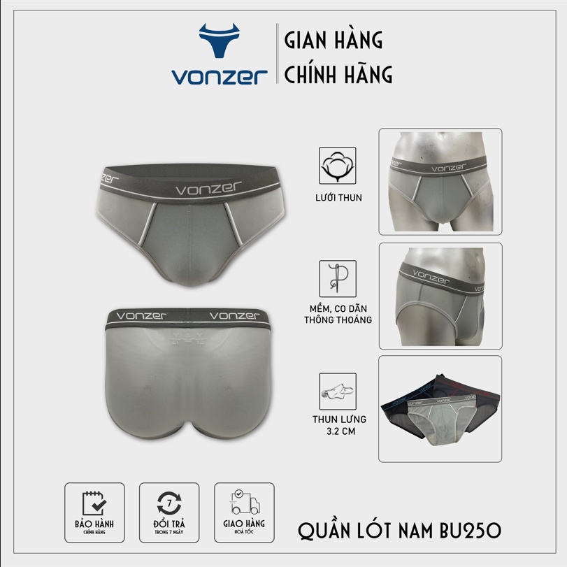 Quần lót nam cao cấp VONZER thoáng mát thun lưới co giãn 4 chiều BU250