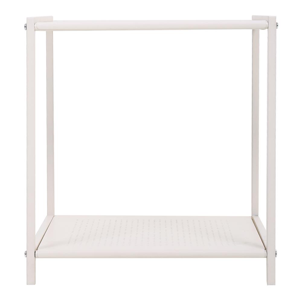 HomeBase FURDINI Bộ kệ để đồ bằng thép có 2 tầng AKONO W39xH43xD30cm màu kem