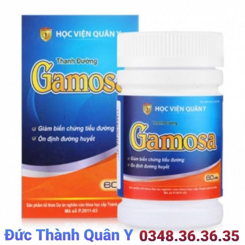 2 Hộp Gamosa Học viện Quân Y - Hỗ Trợ Bệnh Nhân Tiểu Đường [Chính hãng]