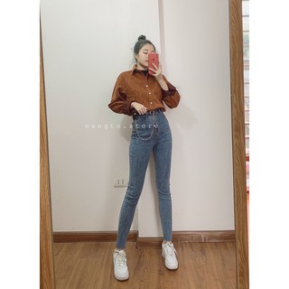 Áo Sơ Mi Nữ Chất Da Lộn Dày Dặn (ẢNH THẬT)