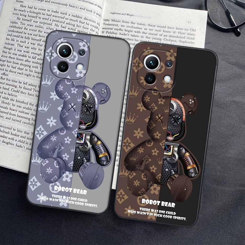Ốp lưng Xiaomi MI 11 / MI 11 LITE in hình Gấu nâu - hồng, Gấu Be@rick  cực CUTE, DỄ THƯƠNG