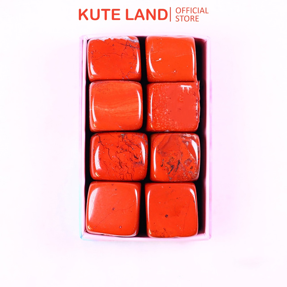 Hộp 8 Viên Đá Thanh Tẩy Red Jas Per Loại To 2 Cm Năng Lượng Tích Cực DA25-2