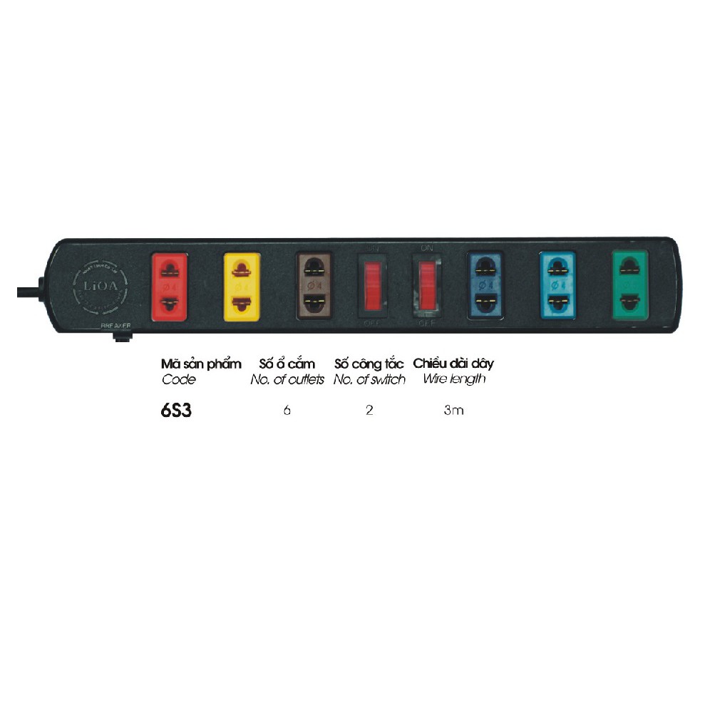 [ HCM ] Ổ CẮM ĐIỆN LIOA 6S3