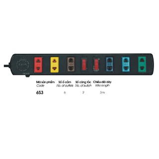 Ổ cắm điện lioa 6s3