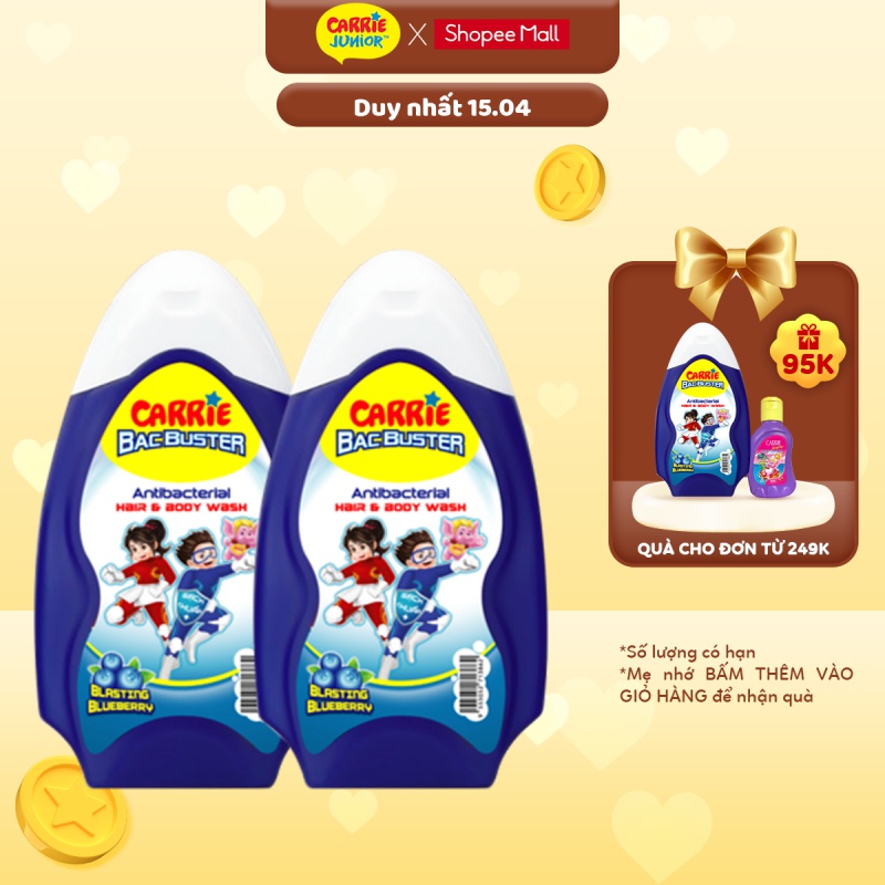 Combo 2 sữa tắm Bacbuster cho bé hương Blueberry 280g x 2
