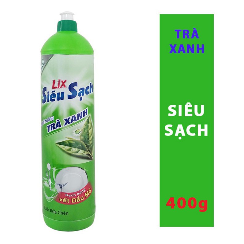 [Hoangminh]  Nước Rửa Chén Lix Siêu Sạch Trà Xanh 400G