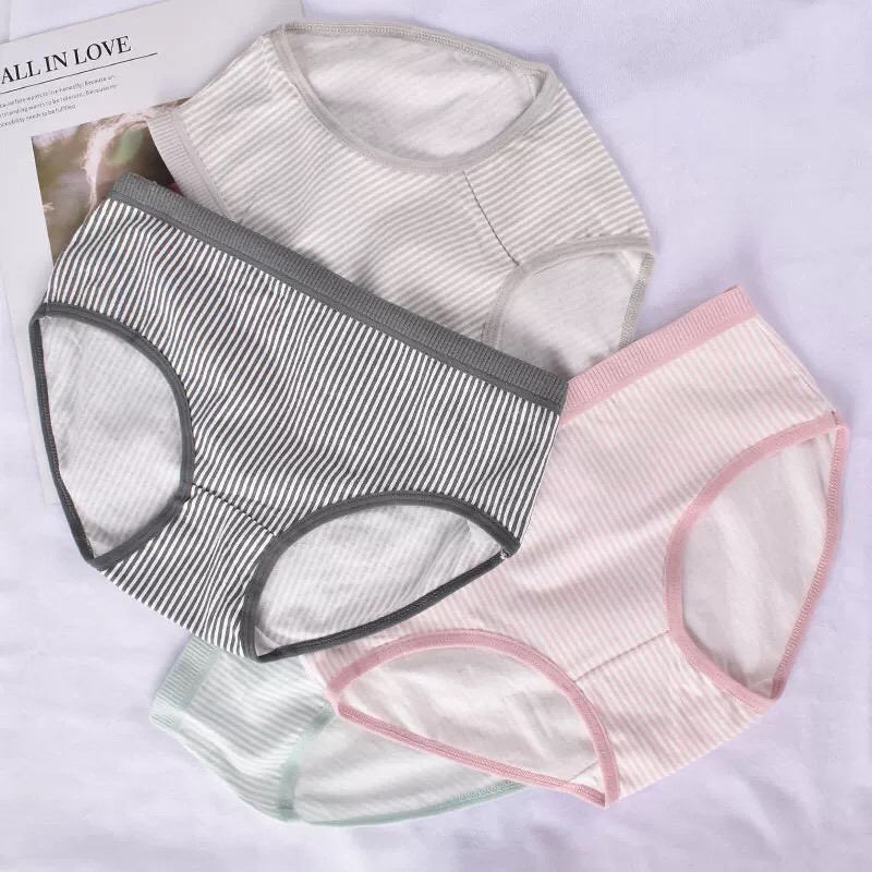 [COMBO] Quần Lót Đẹp Kẻ Tăm Dễ Thương - Quần Lót Cotton Tăm Phối Kẻ Siêu Đẹp QL31