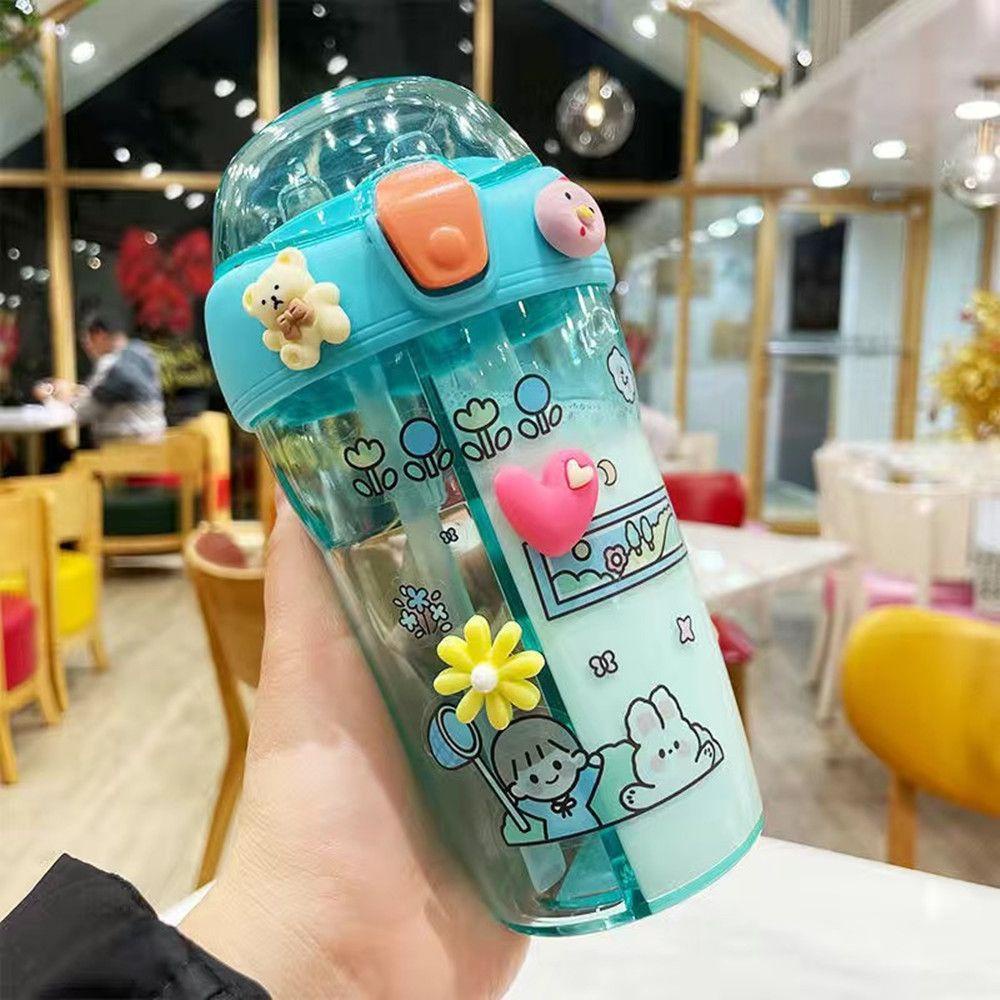 FAY Bình Nước 430ml Kèm Ống Hút Tiện Lợi