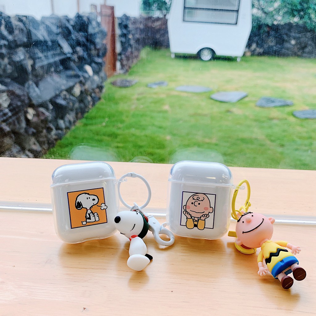 Vỏ bảo vệ hợp sạc tai nghe họa tiết chó Snoopy dễ thương cho Airpods 1 / 2 pro cases